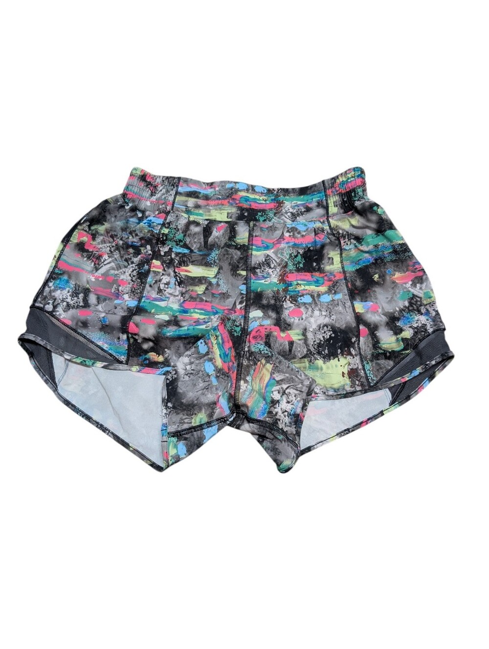 LULULEMON Women's Hotty Hot High Rise Lined Running Paint Drift Shorts 4'' (8)
